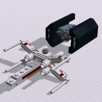 X-wing Fighter & TIE Advanced - Mini