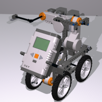 WRO 2013 robot using a single motor to drive