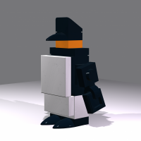 A penguin from the zoo display in Hotel Legoland, Billund, 2014