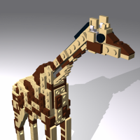 The giraffe from the zoo display in Hotel Legoland, Billund, 2014