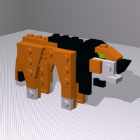 The other lion from the zoo display in Hotel Legoland, Billund, 2014