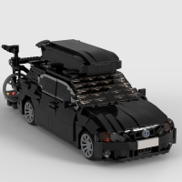 Lexus CT200h with Thule Roof Box and Bicycle Rack